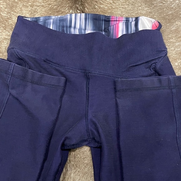 Lululemon Leggings Waist Straight Inseam Navy Blue Size 4 - Picture 5 of 9